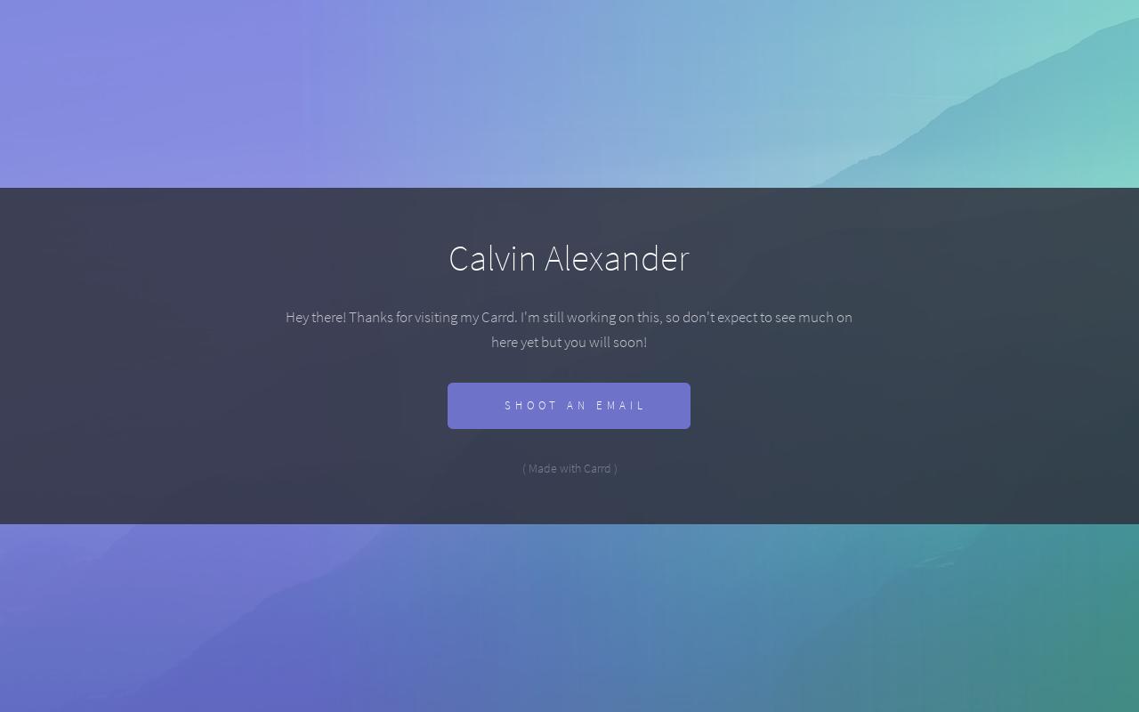 Carrd profile picture for @calvin